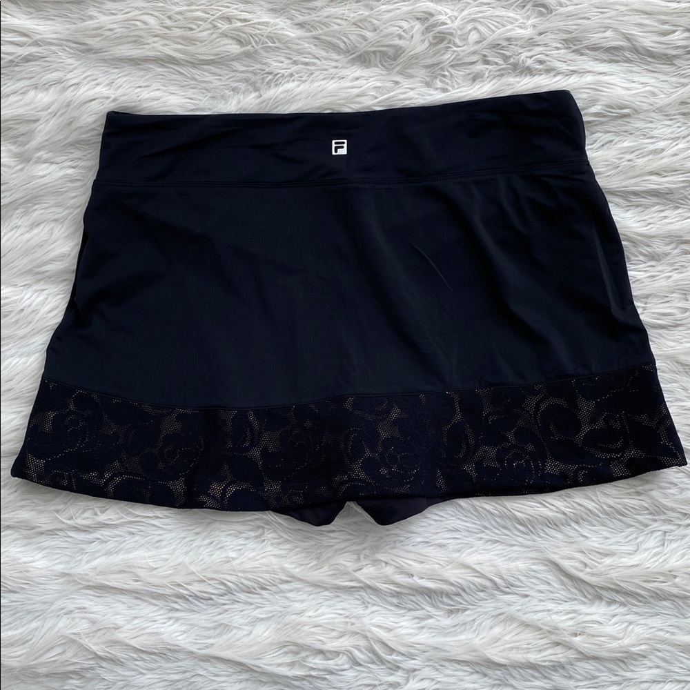 Fila | Black Lace Tennis 2-Piece Set Tank Top & Athletic Skort - Picture 11 of 16